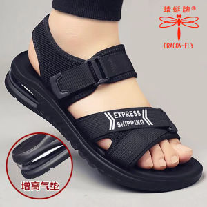 DongPeng Brand Mens Sandals Summer New Soft Bottom Canvas Sports Casual Beach Shoes Running Driving Breathable Slip-On Sandals