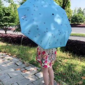 ร่มพับได้ลายแมว กันUV กันน้ำ น้ำหนักเบา พกพาสะดวก มีถุงเก็บ