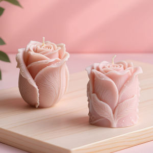 แม่พิมพ์เทียนดอกกุหลาบวันวาเลนไทน์เทียนดอกกุหลาบแม่พิมพ์ซิลิโคนแม่พิมพ์เทียนซิลิโคนจำลองสำหรับตกแต่งบ้านงานอดิเรกหัตถกรรม