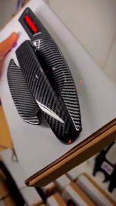 PROTON PERSONA ELEGANCE 2007-2015 4 PCS DOOR BOWL COVER CARBON ACCESSORIES GLOSSY EFFECT
