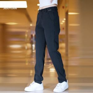 Quần Ống Đứng Co Giãn Mỏng Mùa Hè Cao Cấp Cho Bố Quần Dài Thường Ngày Rộng Rãi Thoải Mái Bằng Vải Lanh Viscose