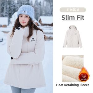 CAMEL | New Winter Hooded Thickened Warm Waterproof Jacket