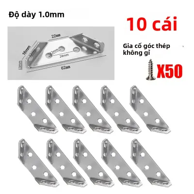 Giá Đỡ Cố Định Góc Vuông Bằng Thép Không Gỉ Dày Mã Góc 90 Độ Cho Các Đầu Nối Đồ Nội Thất - Bộ 5/10/20/25 Chiếc