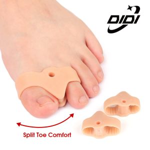 DIDI 2Pcs Silicone Toe Separator Overlapping Spreader Bunion Corrector Hallux Valgus Pain Relief  脚趾外翻矫正器