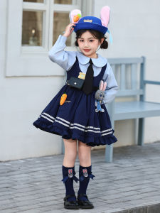 SHABAOSHI | Zootopia Officer Costume Children Performance Dress 1 Set