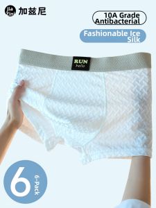 JIAZINI | Antibacterial Ice Silk Thin Summer Underwear Men Seamless