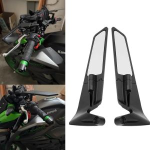 กระจกมองข้างรถจักรยานยนต์สําหรับ Kawasaki Z1000 Z900 Z800 Z750 Z650 Z400 Z300 Z250 Z125 กระจกมองหลังชุดหมุนปรับ