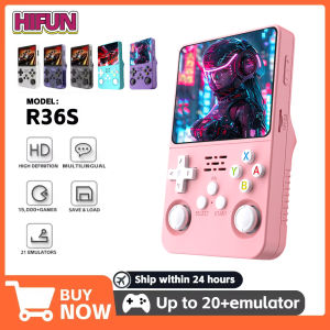 Open Source R36S Retro Handheld Video Game Console Linux System 3.5Inch IPS Screen Pink Portable Pocket Video Player 128G Games