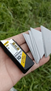 Hộp 10 Chiếc Lưỡi Dao Rọc Giấy Dao Rạch Giấy Deli Cao Cấp Chất Liệu Thép Hợp Kim SK5 Bền Thiết Kế Dễ Sử Dụng Nhỏ Gọn