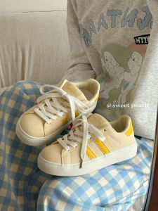 Retro Thick Bottom Sneakers Womens Style 2025 New Spring Korean System Versatile Shoes Sweet Peach Planet Casual Shoes
