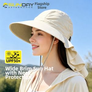 Outdoor Breathable Water-Resistant UV-Protection Neck-Coverage Wide Brim Hat