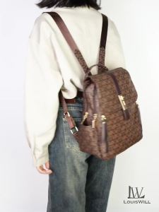 225LouisWill Women’s Backpack Large Capacity Backpack Shoulder Bag Lightweight Laptop Backpack Cal Zipper Packs With Splicing Contrasting MK R Print Design For Girls Teens Women’ Fashion