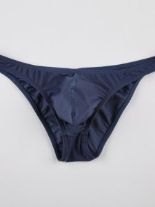 กางเกงชั้นในชายผ้าไหมน้ำแข็งบางเฉียบ ทรงเอวต่ำ ไร้ตะเข็บ ทรงสามเหลี่ยม U ดูดซับความชื้นได้ดี ระบายอากาศได้ดี กางเกงชั้นในชายทรงลำลอง