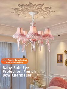 OUCHAO | Ribbon Bow Princess French Country Chandelier