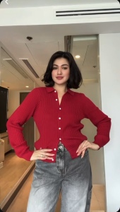 [KOREAN BRAND - VANILLA KNIT] Romance Collar Womens Knitted Cardigan - Long Sleeve Korean Style