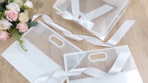 5pcs Colored Lining Clear Plastic PVC - for Souvenir Birthday Parties Weddings Xmas ect