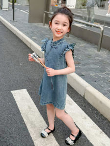 Girls A-Line Midi Skirt Dress Chinese Style Cheongsam Short Sleeve Breathable Cotton Polyester Blend Summer Daily Wear