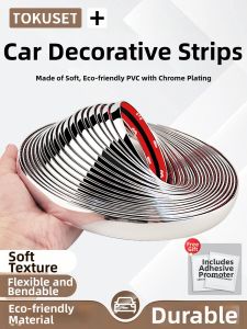 TOKUSET | Exterior Chrome Trim for Cars Body Door Grille Bumper and Window Frame