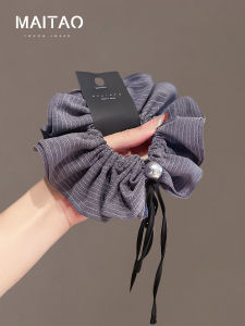 Korean Style Plaid Butterfly Knot Large Bow Hair Tie Womens Fashionable Small Niche Design Headband Hair Accessory