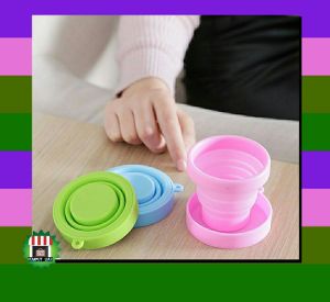 Gelas lipat silicon 170 ML gelas karet lipat gelas lipat warna warni gelas travelling terlaris- warna random