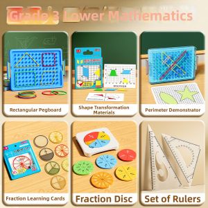 MINGZHUO | Math Learning Set Area Perimeter 24 Hour Clock