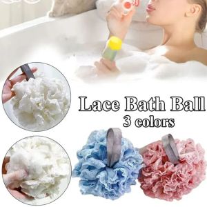 【Grilrigrin】Large Bath Shower Sponge Ball Lace Soft Bubble Flower Bath Ball Body Shower Cleaning Exfoliating Scrubbers Bathroom Clean Tools