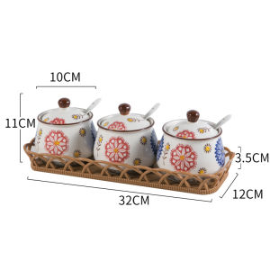Creative Japanese Ceramic Spice Jar Set