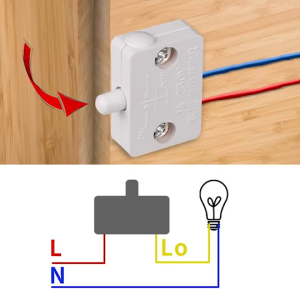 4pcs Sakelar Reset Otomatis / Sakelar Lampu Lemari Pakaian / Sakelar Kontrol Pintu Lig Lemari Rumah