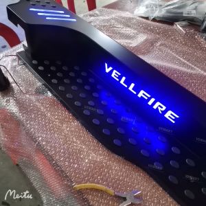Vemart toyota alphard agh30 scuff plate door sill plate door step led stainless steel Titanium black anh30