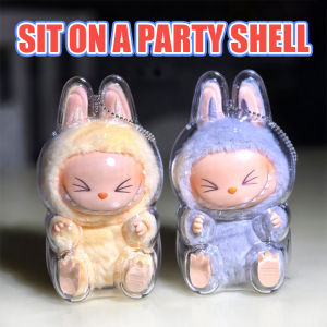 (Box only) Labubu Doll V1 V2Transparent Dust Prevention Bags No Toys Labubu have a seat V2 Doll Storage Bag Hanging PVC Waterproof Box