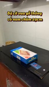 Cờ vua gỗ cao cấp cỡ vừa 29x29cm - Bộ cờ vua bằng gỗ thông tự nhiên có chọn loại nam châm chính hãng D Danido