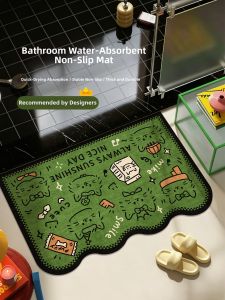 YUNHAOBUYI | Absorbent Slip-resistant Dirt-resistant Cat-shaped Bathroom Mat