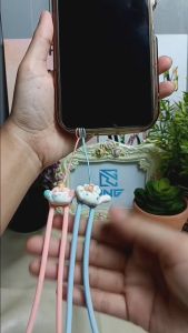 GANTUNGAN HP TALI PENDEK Tali Strap Handphone Bahan Silikon Karakter Lucu