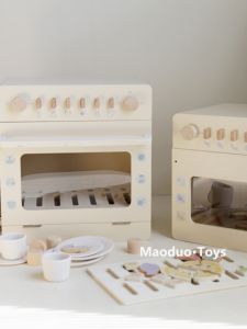 Simulated Playset Oven Dishwasher Wooden Kitchen