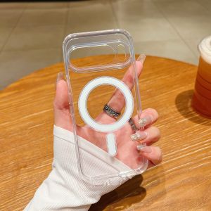 Original For Magsafe Clear Magnetic Case For Google Pixel 10A 10 9 Pro XL 9A 8A 8 Pro Wireless Charging Transparent Back Cover