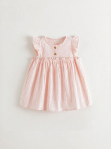 Marc&Janie | Sweet Lace and Flounce Sleeves Girls Dress Cotton Summer