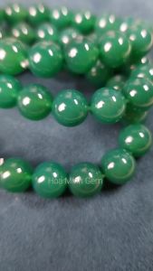 Vòng tay phong thủy đá Mã Não Xanh sương sâm 12 li mix Charm Lu Thống Vàng Thịnh Vượng | Hoa Minh Gem