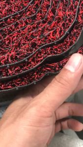 Car Matting Floor Matting Spaghetti Noodle Nomad Coil Matting/DIY REDBLACK (with SPIKE BACK SIDE) 10mm thickness