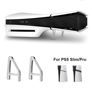 2Pcs Transparent Horizontal Stand For PS5 Slim / Pro Acrylic Triangle Base Holder Support Storage Stand for PS5 Slim Accessories