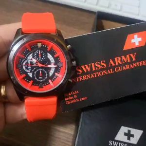 JAM TANGAN PRIA COWOK TANGGAL AKTIF 5wi55 4rmy TALI KARET GH-3458 BISA COD