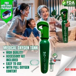 Right Choice: FDA Approved Portable Medical Oxygen Tank Set 5, 10, 15 & 20 lbs