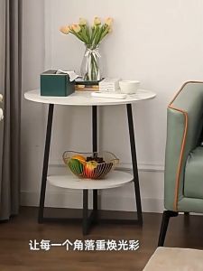 Bàn trà gỗ 2 tầng phòng khách bàn trà sofa bàn trà phụ trang trí