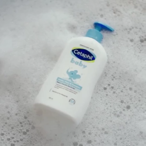 Cetaphil Baby Gentle Wash & Shampoo 400ml Glycerin + Panthenol Mild Soap-Free Formula Clean Newborn Delicate Skin & Scalp No Dry Tight Post-Wash Feeling Tear-Free Zero Irritation To Eyes Pediatrician Recommended Baby Sensitive Skin Daily Body & Hair