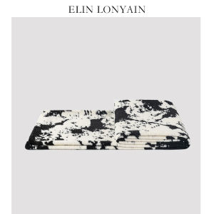 ELIN LONYAIN | Modern Minimalist Black and White Abstract Texture Vintage Style Throw Blanket