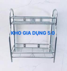 [ BẢO ĐẢM CHẤT LƯỢNG ] Kệ Gia Vị Đứng 2 Tầng Inox 201 - Tặng Kèm Ốc Vít