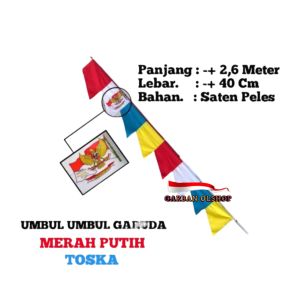 Umbul umbul Garuda warna isi 20pcs
