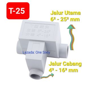 Konektor Kabel T-25 Peyambung Kabel T Besar Wire Connector Tegangan Tinggi﻿ Konektor T 25mm 25 MM