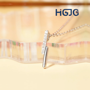 Dây Chuyền Bạc 925 HGJG Mặt Dáng Dài Phong Cách Hàn Quốc Thanh Lịch Đính Đá Lấp Lánh Tinh Tế