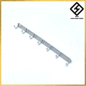 Móc treo quần áo INOX giá treo quần áo gắn tường INOX chịu lực dụng cụ phòng tắm phòng ngủ tiện lợi từ 6 đến 9 mấu (móc)