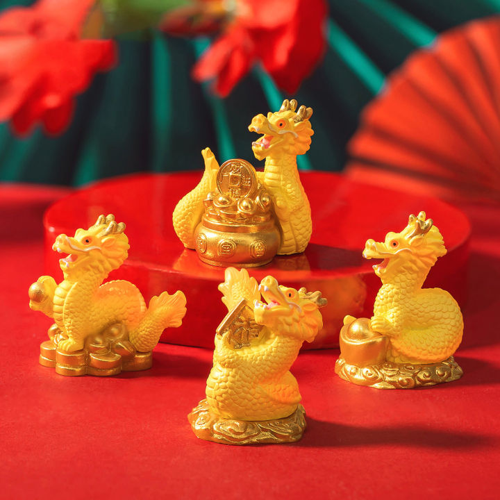 [RICH VAVA] 2024 CNY New Year's Dragon Zodiac Gold Yuanbao Dragon Doll ...